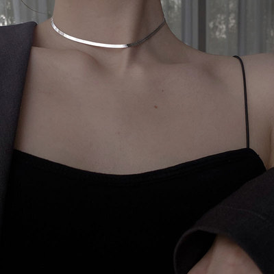 925 Sterling Silver Custom Silver Snake Bone Chain Necklace