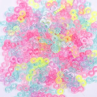 300pcs Child Mix Color S-Clips Rubber Loom Bands Bracelet