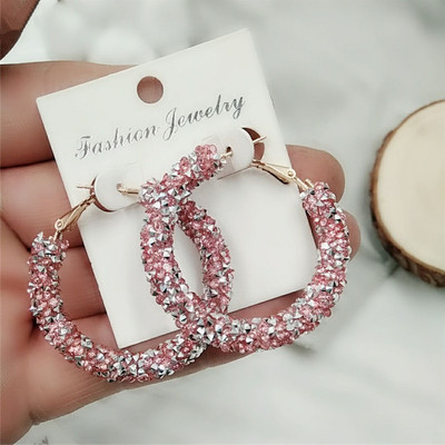 Earrings Charm Feast Exaggerated Geometric Round Shiny