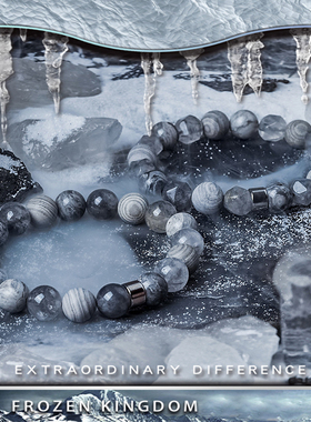 Frozen Series Natural Stone Bracelet Homme Labradorite Map