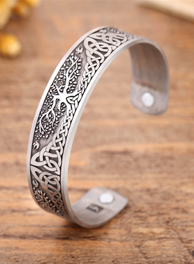 2023 New Skyrim Vintage Tree of Life Bracelet Cuff Bangle