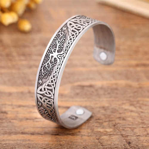 2023 New Skyrim Vintage Tree of Life Bracelet Cuff Bangle