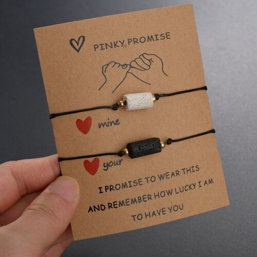 New DIY Charm Bracelet For Friendship Couples 2pcs/set