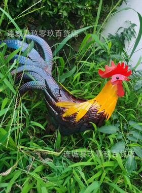 铁公鸡XlIronRooster铁制公鸡雕塑草坪花园居家摆件装饰