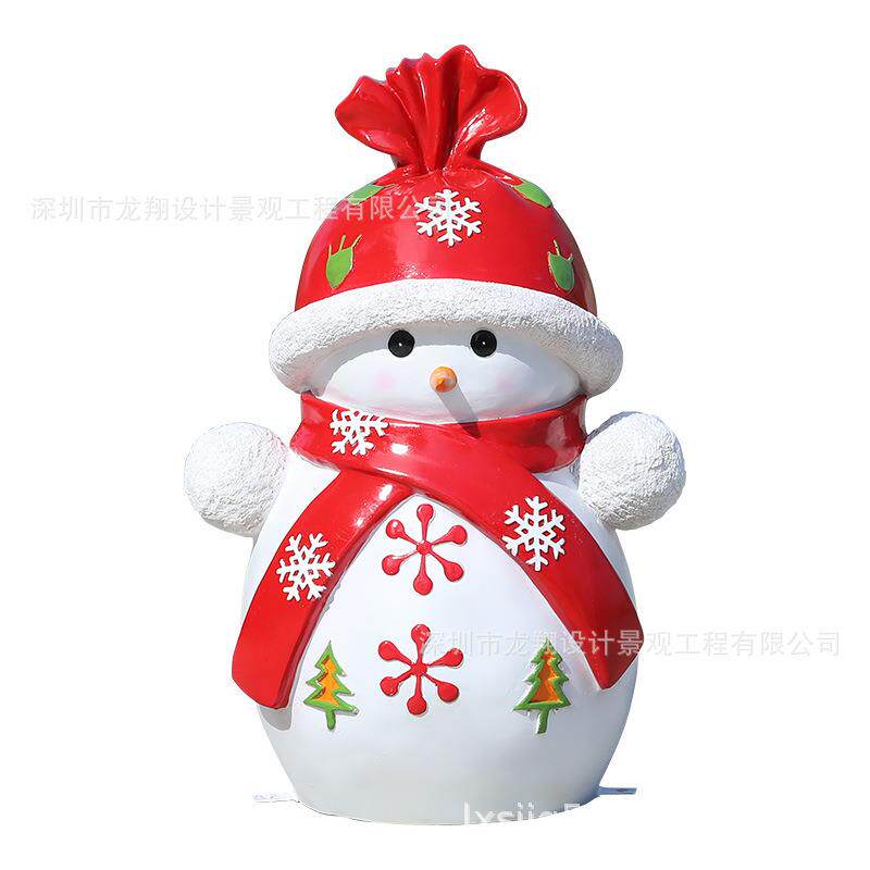 圣诞节雪人摆件圣诞树发光雕塑商场酒店节日美陈布景艺术装置