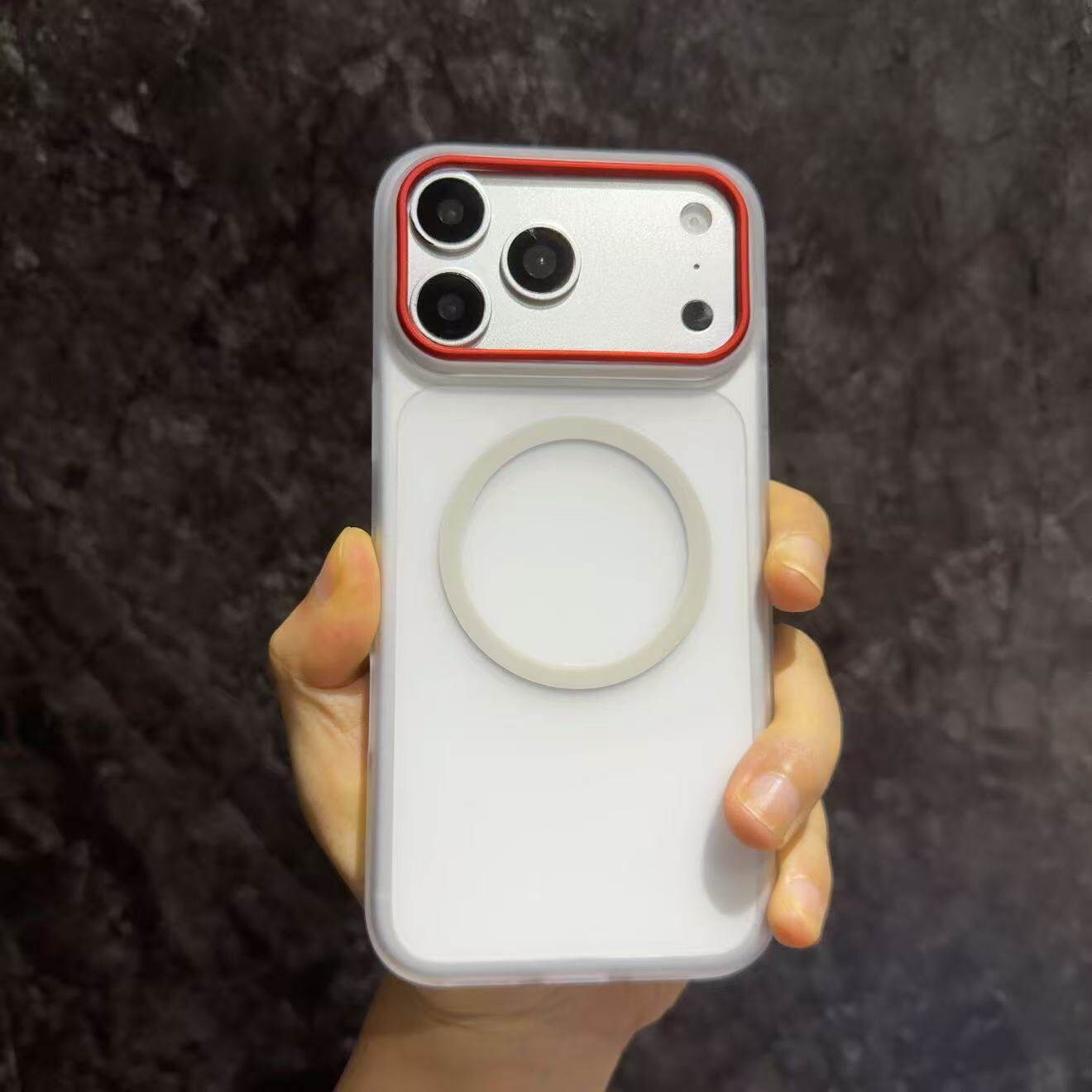 ins简约高级感iphone18pro max手机壳苹果17pro磨砂透明18pro防摔大视窗肤感外壳纯色新款情侣磁吸防摔高级感
