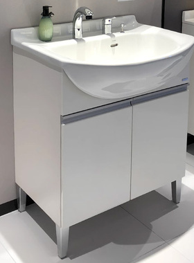 TOTO浴室柜75CM落地浴室柜龙头组合LDSW753K洗漱台梳洗柜06-B