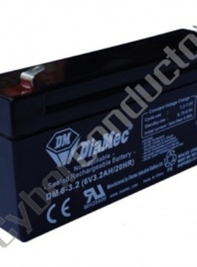 DiaMec DM6-3.2 6V3.2AH/20HR免维护可充电铅酸蓄电池