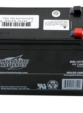 INTERSTATE BATTREIES蓄电池 BSL1075 12V7.2AH 免维护可充电电池