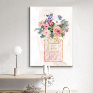 朝画夕拾 饰画北欧客厅背景墙壁画卧室书房玄关挂画 香水No5创意装