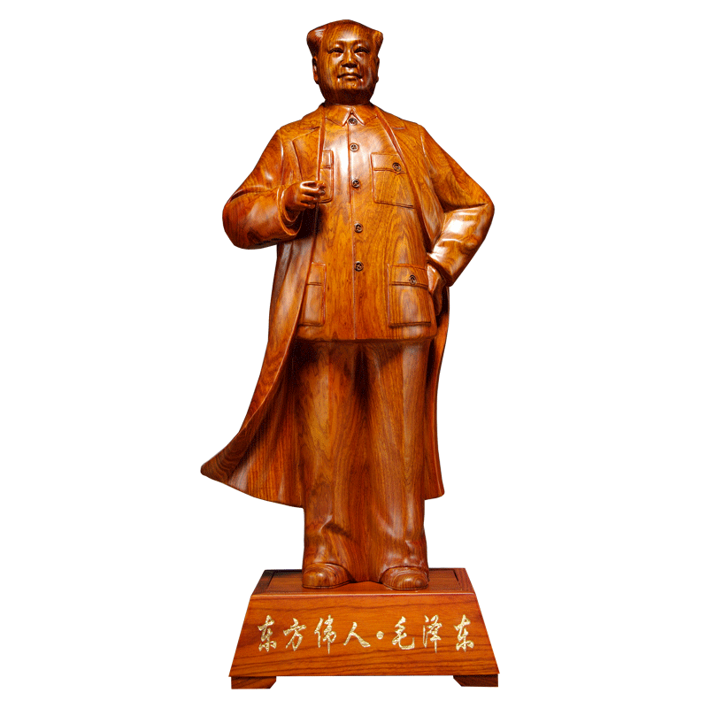 毛主席摆件伟人红木办公室工艺品