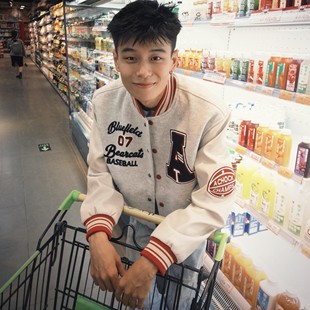 加厚夹棉保暖飞行服夹克外套 冬季 美式 高街重磅字母刺绣棒球服男款