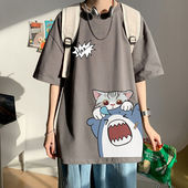 新款 胖子体恤2024年夏季 上衣服 t恤男纯棉宽松加肥加大码 300斤短袖