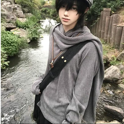 长袖卫衣男春秋小众宽松休闲上衣