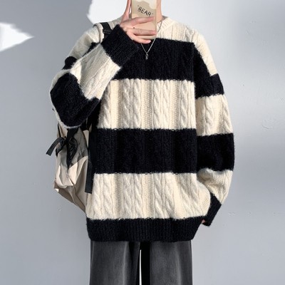 慵懒风情侣毛衣男款秋冬季潮加厚