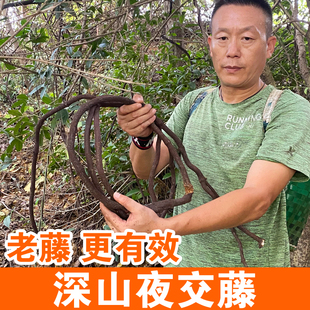 野生夜交藤中药材500g何首乌藤粉夜交藤合欢皮泡水泡茶喝泡脚