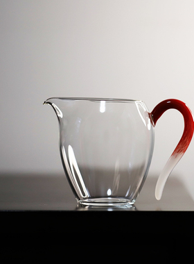 大鱼美器 可加热玻璃公道杯 加厚高硼氧化硅异形匀杯分茶器 260cc