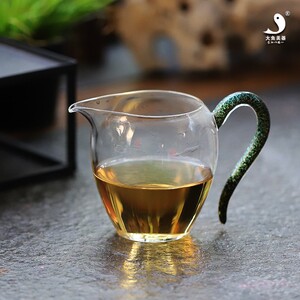 大鱼美器五色把匀杯玻璃公道杯高硼氧化硅加厚公杯茶海电陶炉耐热