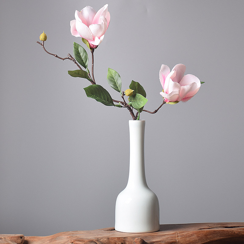 陶瓷花瓶景德镇影青釉插花器小号家用装饰摆件瓶创意简约茶道配件