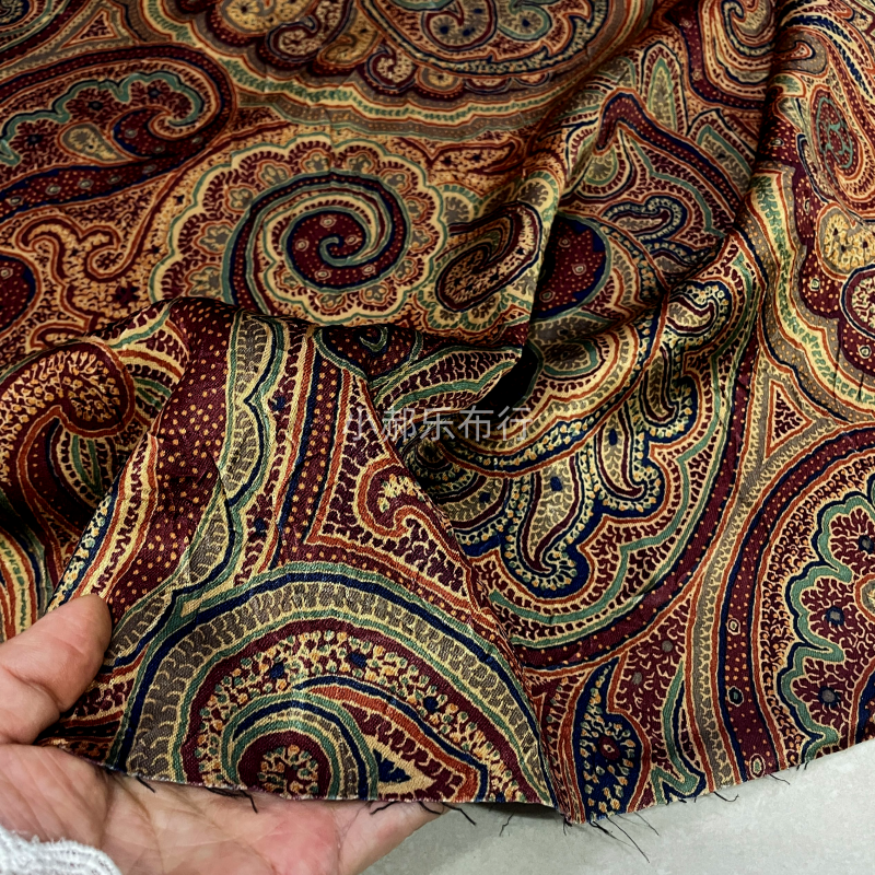 薄款缎面如意提花布料衬衫连衣裙旗袍 手工DIY设计师定制服装面料