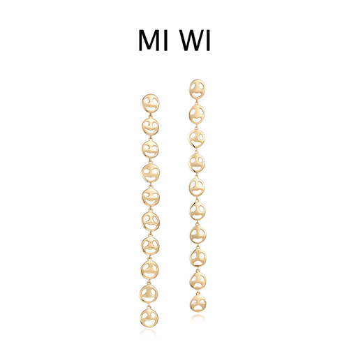 MIWI迷为心情系列笑脸表情耳坠链