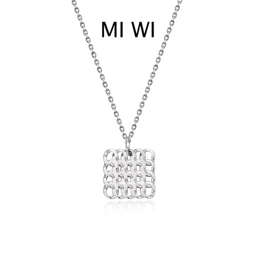 MIWI迷为TANK系列铂金男女吊坠牌