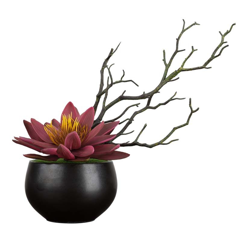 中式样板房茶几禅意花艺陶瓷装饰摆件艺术创意花插花器软装饰品