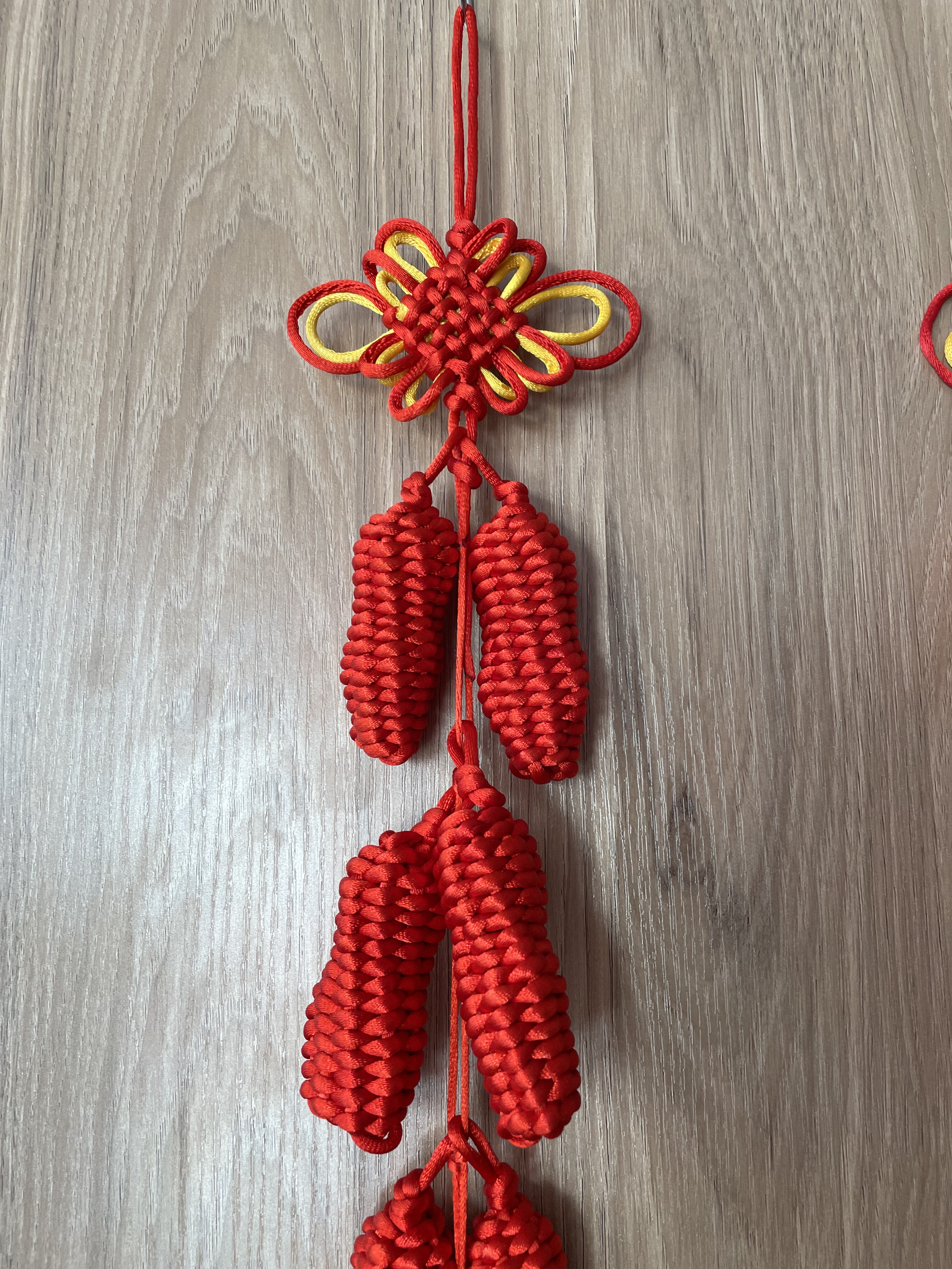 中国结挂件喜庆挂饰红色花生串入户门乔迁玄关新年家居装饰 大号