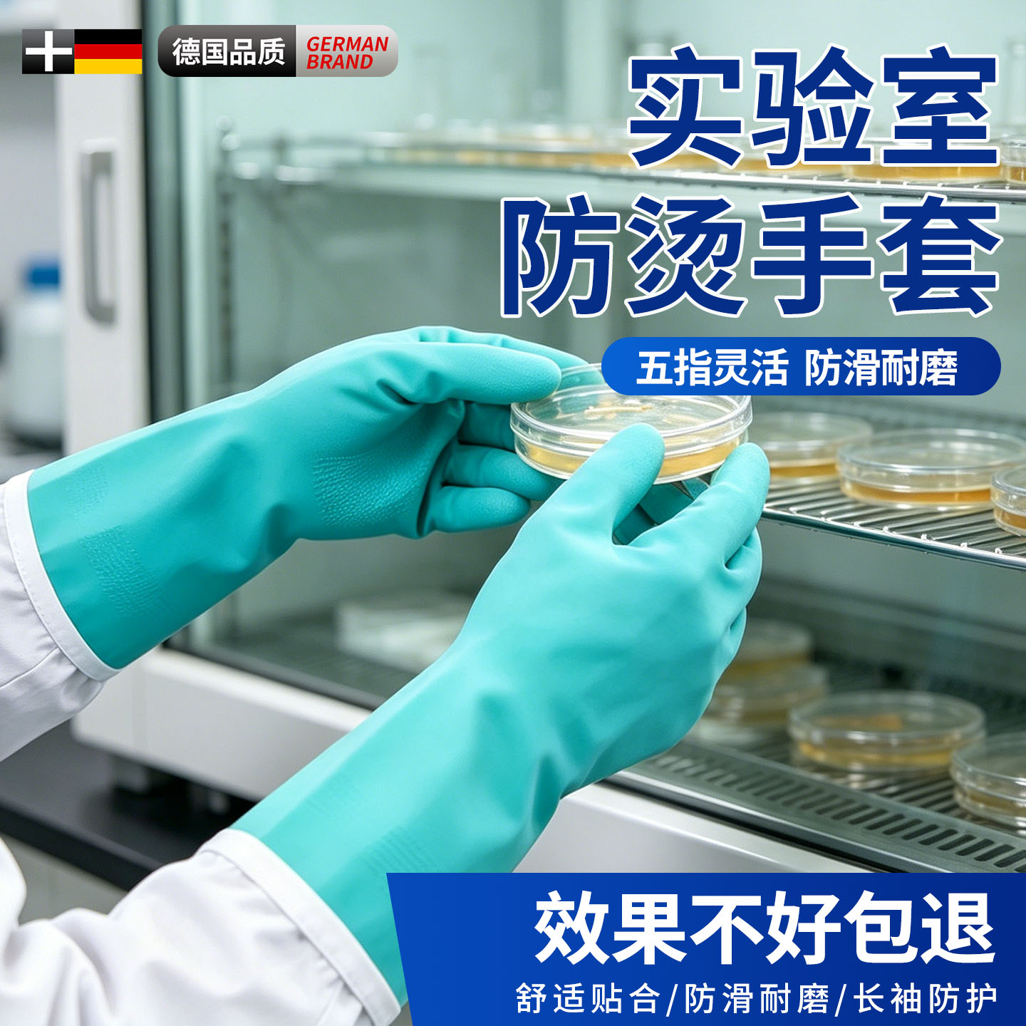 实验室防烫手套隔热耐高温五指灵图片