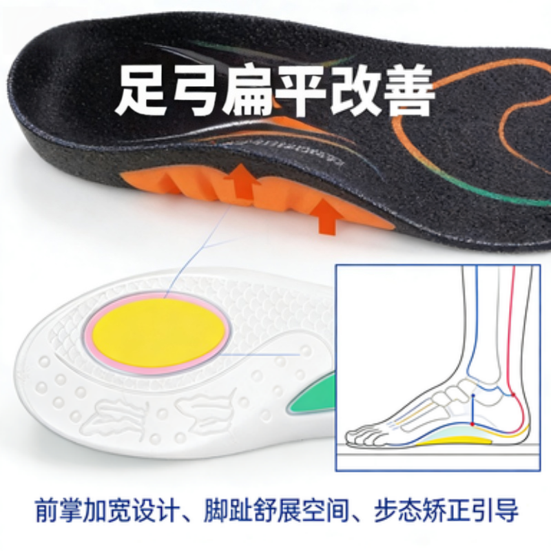足弓支撑鞋垫扁平足矫正神器