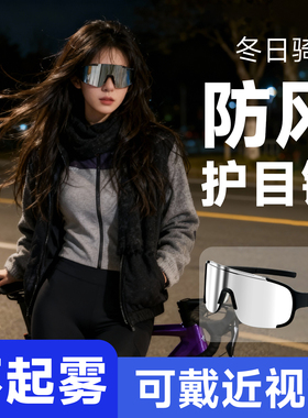 电动车防风护目镜骑行可戴眼镜