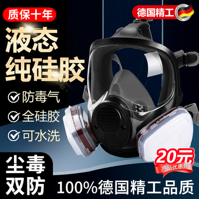 德国防毒面具全面罩喷漆专用化工气体放毒硫化氢化学实验室防粉尘