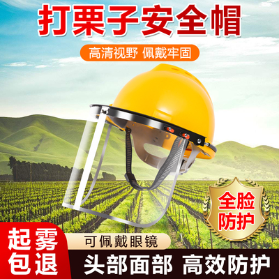 打栗子安全帽打栗子面罩防雾帽子