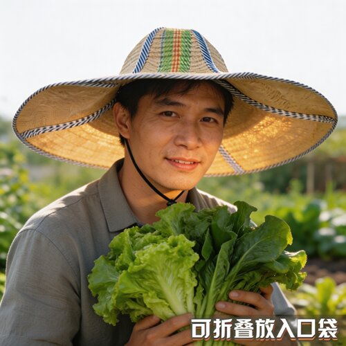 大沿男女款草编帽可折叠遮阳防晒