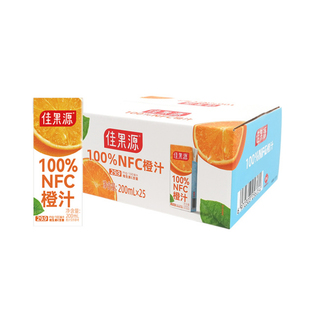 山姆代购 佳果源100%非浓缩NFC橙汁200ml维生素C果汁饮料