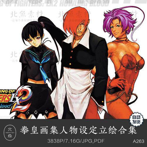 拳皇画集人物设定立绘大合集 94-97画集周年KOF原画插画绘画参考