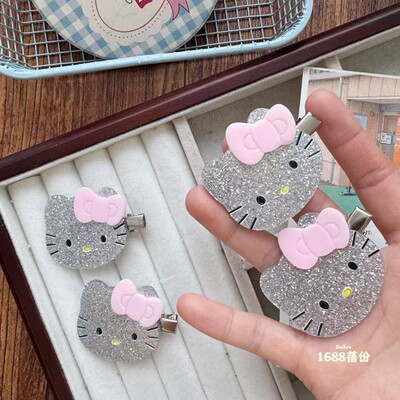 新款亮闪闪hellokitty发夹可爱少