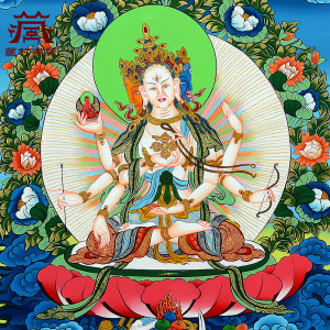 佛缘汇尼泊尔《尊胜佛母》手绘唐