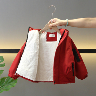 韩版 宝宝冬装 外套潮 棉服儿童酷帅加绒加厚派克服2055新款 男童冬季