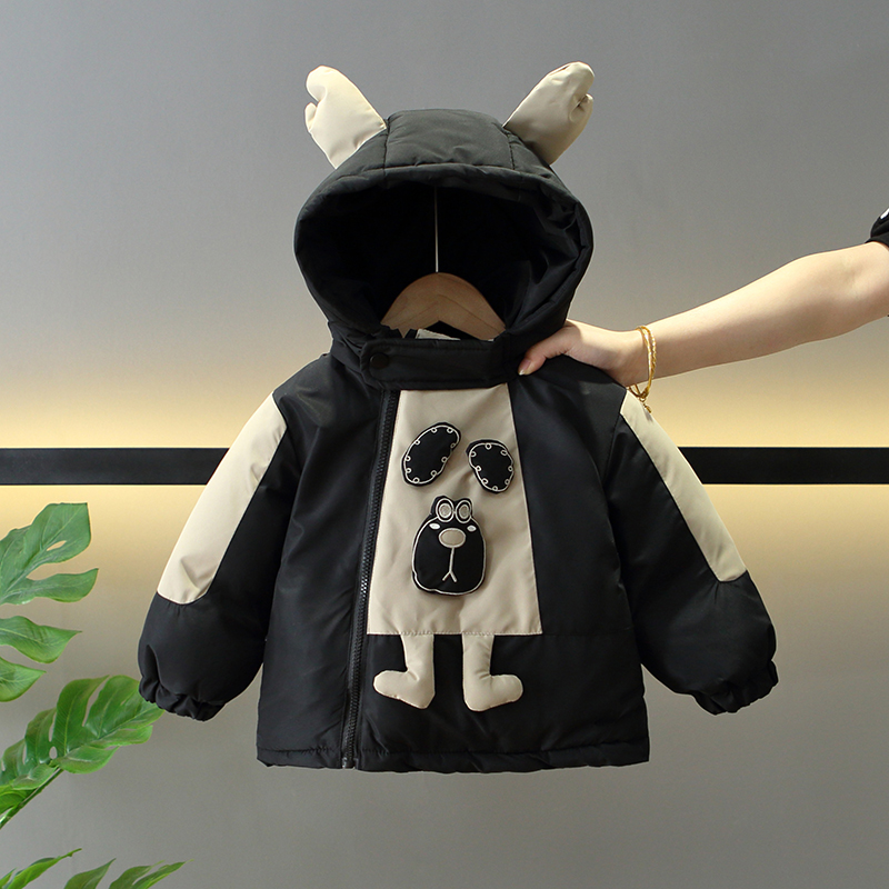 男童冬季加绒加厚羽绒棉服外套