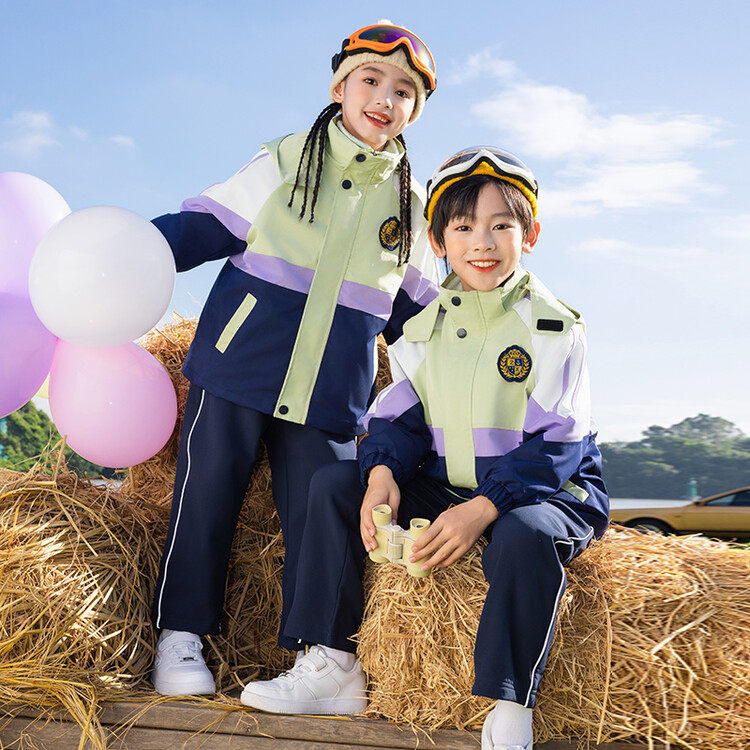 幼儿园园服春秋款小学生校服冲锋衣三件套装儿童运动服男女童班服
