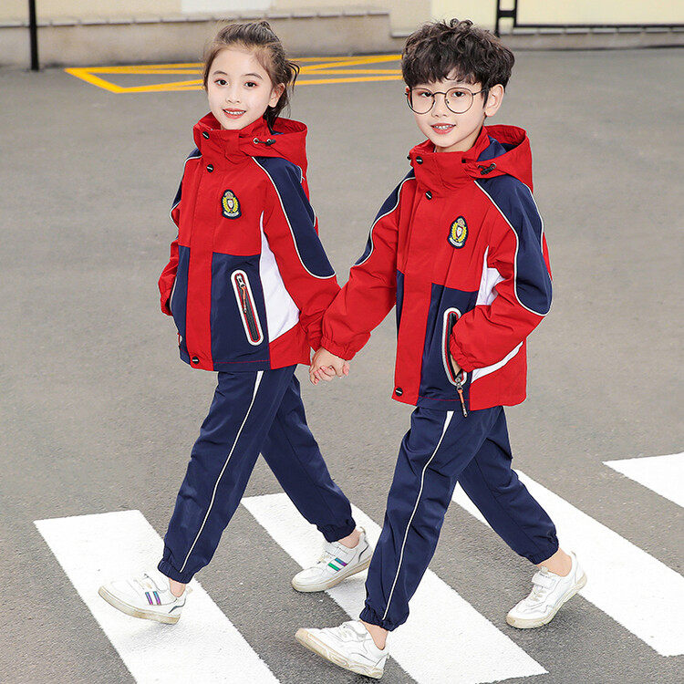 幼儿园园服春秋款小学生校服秋冬季套装冲锋衣三件套儿童运动班服