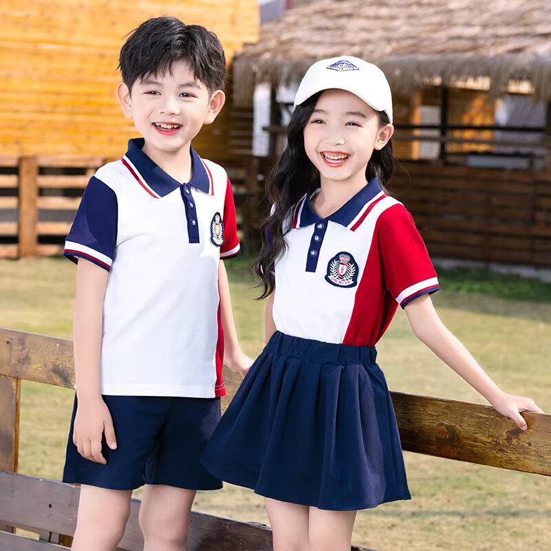 小学生班服幼儿园服春秋套装学院运动红色四季儿童校服拼色冲锋衣