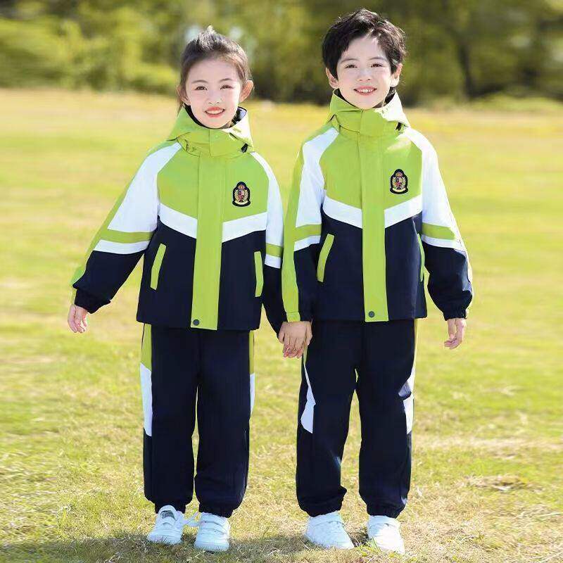 小学生校服秋冬款冲锋衣三件套英伦学院风大班班服套装幼儿园园服