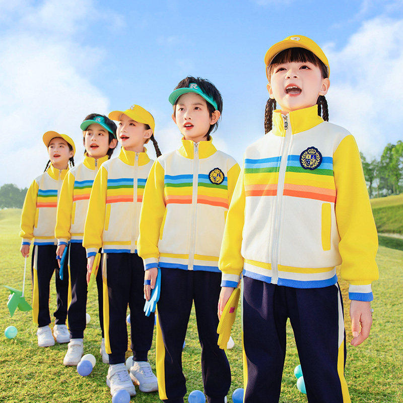 班服小学生校服冲锋衣套装春秋幼儿园园服中小学生短裙儿童三件套