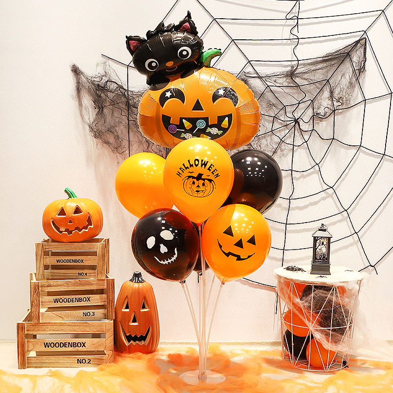 万圣节装饰品桌飘气球南瓜摆件