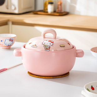 HelloKitty陶瓷砂锅煲家用煲汤砂锅耐高温燃气灶通用炖汤煮粥煲饭