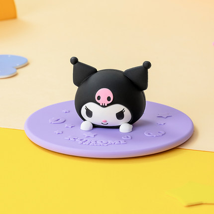 库洛米食品级硅胶杯盖通用圆形可爱卡通万能玻璃杯水杯马克杯盖子