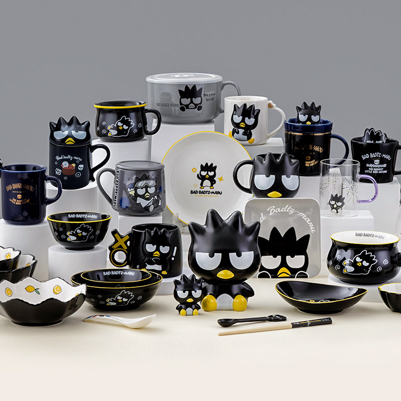 酷企鹅系列卡通陶瓷餐具杯子合集