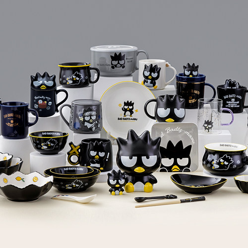 酷企鹅系列卡通陶瓷餐具杯子合集